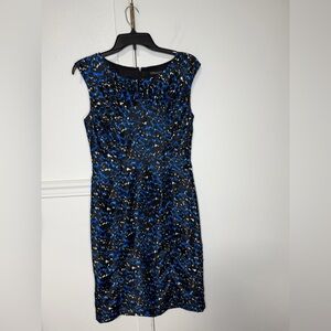 Isabella DeMarco Tahari Levine Blue and Black Mini Dress size 4